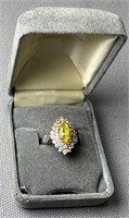 Vintage Sterling Gemstone Ring w/Box Must See -