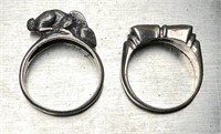 (2) Vintage Sterling Rings See Photos for Details