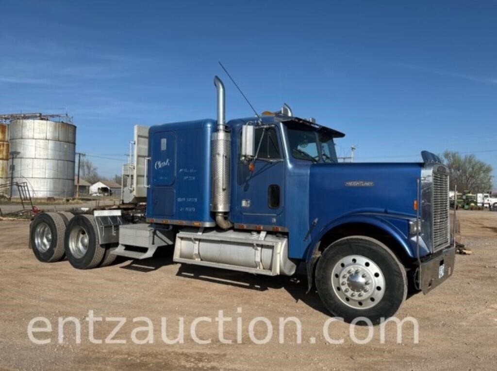 1989 FREIGHTLINER SEMI, FLAT TOP, CAT 3406B,