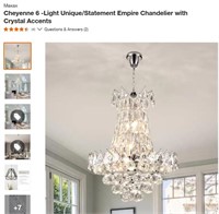 Cheyenne 6 Light Crystal Chandelier