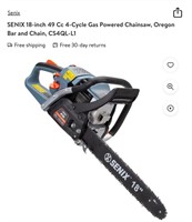 Senix 49cc 18" 4 Cycle Gas Chainsaw