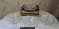 Fostoria crystal set/4  Salad plates/bowls