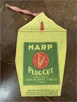 Vintage Harp Plug Cut Tobacco Bag