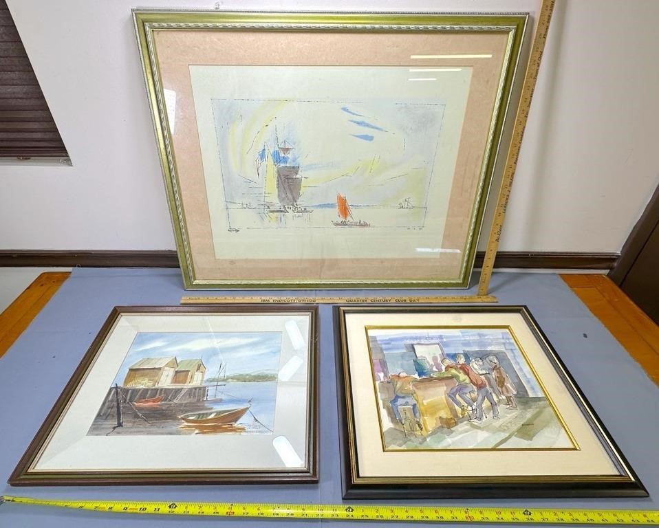 (3) Vintage Signed Watercolors Some Very Nice