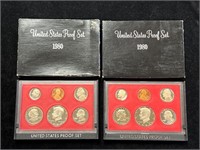 Two 1980 United States Proof Sets in Boxes