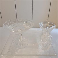 Vintage Waterford Crystal Glandore  Vase & Compote