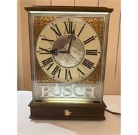 Vintage Bush Beer Clock and light up Sign
