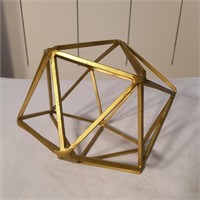 Geometric gold, metal Sculpture