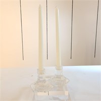 Tiffany & Co Crystal Candlestick Holders Pair