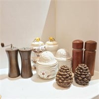 MCM Wood & VTG Ceramic Salt & Pepper Shaker Sets