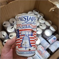 Dozens of Vintage Falstaff Bicentennial Beer Cans