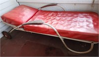 Mid century metal chaise lounge
