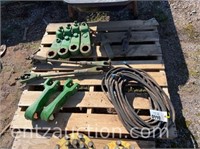 PALLET OF MISC - HOSES, ROCK SHAFT ARMS,