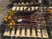 100 ELECTRIC FENCE POSTS W/ INSULATORS