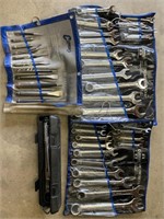 Two combination wrench sets, 14 piece punch &