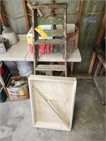 Five Foot wood step ladder small hand made box