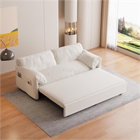 63.8" Oversized Loveseat Sofa W/Pull Out Sleeper