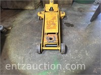 FLOOR JACK, YELLOW, MISSING PLATE