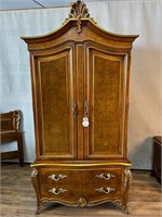 Karges French Provinicial Double Door Armoire