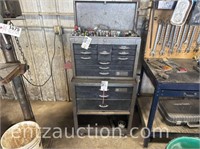 JD 13 DRAWER TOOLBOX & CONTENTS, LARGE ASSORT.