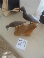 Set of hand carved birds