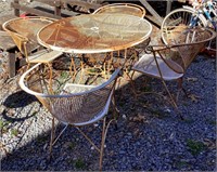 Vintage Wrought Iron, Outdoor Patio Table Set