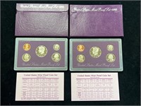 1991 & 1992 United States Proof Sets in Boxes