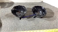 Black amethyst footed bowls
