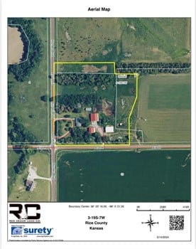 Country Home/Outbuildings in Rice County, Ks - Tract 2 of 2