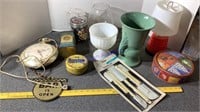 Old tins & kitchen items