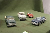 (4) Ertl  Cars, 1955 Chevrolet Pickup,1961 Austin