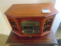 radio wtih turntable, CD player, cassette