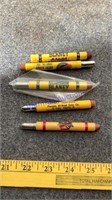Bullet pencils, seed corn