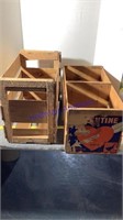 2 wood crates