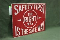 Safety First Sign Approx 24"x18"