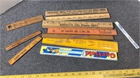 Wood rulers, advertising