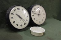 (2) Wall Clocks Untested