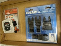 KOBALT BLADES AND LUFKIN TAPE MEASURE