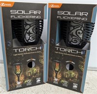 SOLAR FLICKERING LIGHT TORCH SET