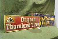 (2) Tire Signs Dayton Thorobred Approx 53.75"x18",