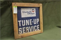 United Delco Tune-Up Service Sign Approx 26"x24.25