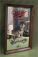 Miller High Life Wolf Wisconsin Mirror Approx 15.2