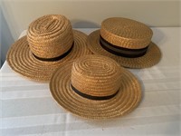 3 straw hats