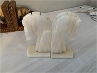 Bookends:  lighthouse, elephant, victorian, marble