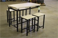 Pub Height Table W/ (4) Stools Approx