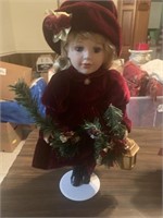 Christmas porcelain doll