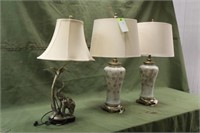 (3)Lamps W/Shades