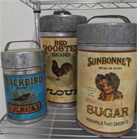 VINTAGE TEA AND SUGAR CANISTERS