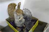 Angel figurine & other