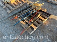 PALLET OF BROOMS & BARS